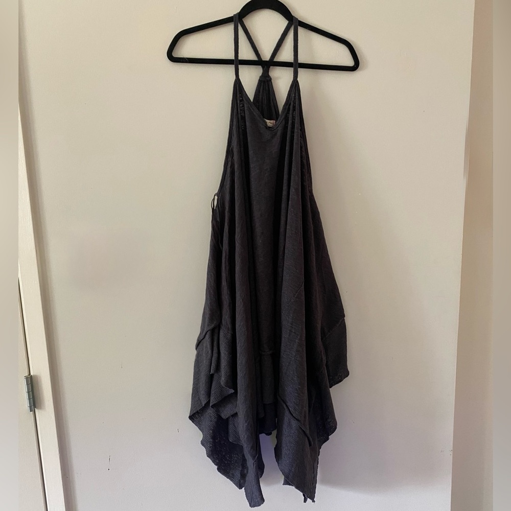 Free People Flowy Black Halter Dress